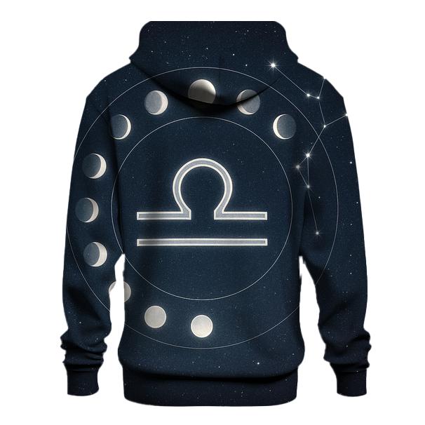 Libra Equinox Balance Halo With Moon Phases premium hoodies
