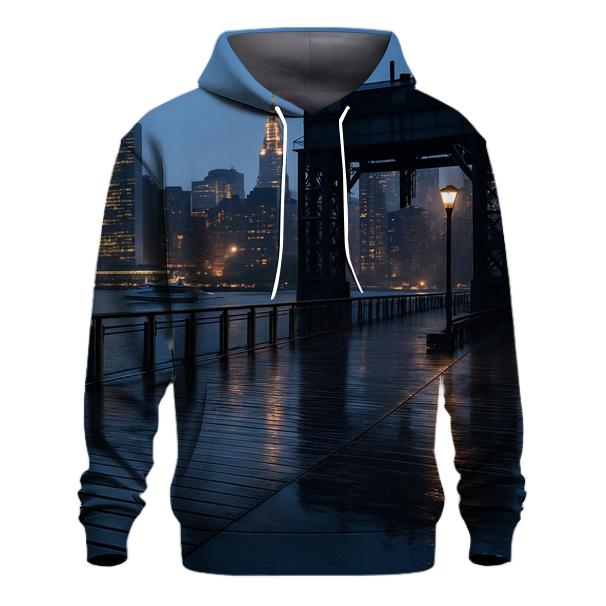 Rain Gloss Rush At Dusk From The Long Island City Gantry premium hoodies