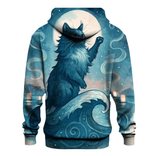 Lantern Tide Guardian Cat printed hoodies