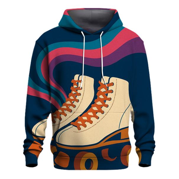 Roller Rink Neon Wave Poster printed hoodies