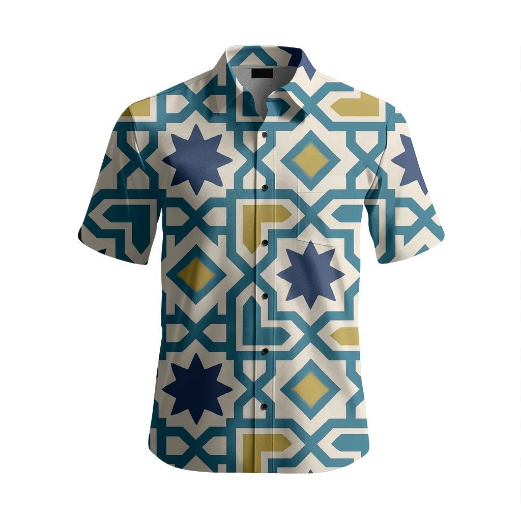 Celestial Andalusian Zellige Star Trellis unique embroidered patterns