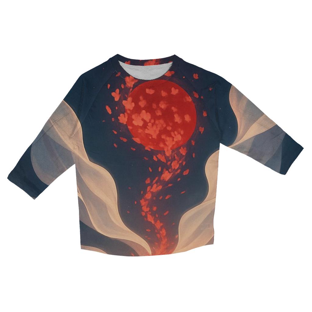 Sakura Orbit Flag Of Japan custom 3/4 sleeve shirts