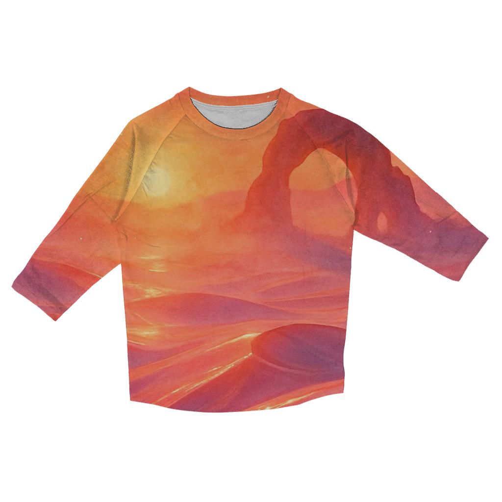Glass Desert Mirage Sunset stylish quarter sleeve tops