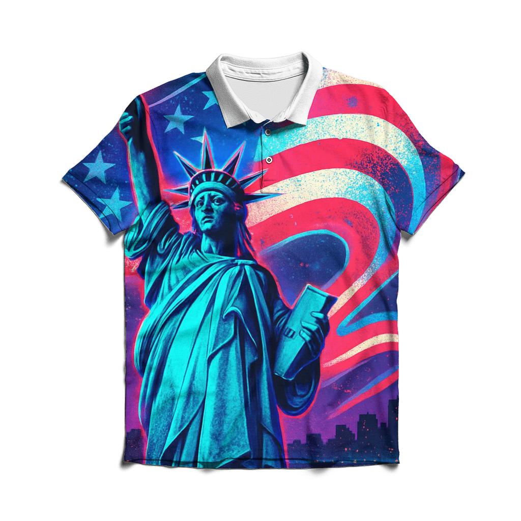 Neon Harbor Liberty Wave classic pique polos