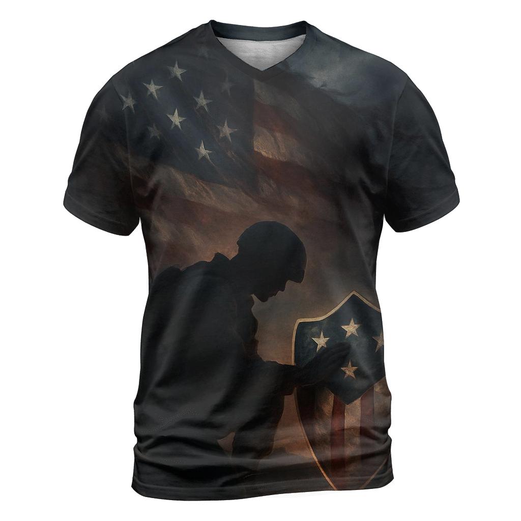 Aurora Valor Standard vibrant all-over design tees