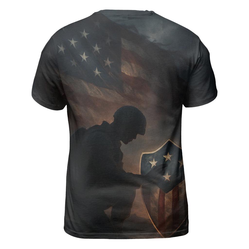 Aurora Valor Standard vibrant all-over design tees