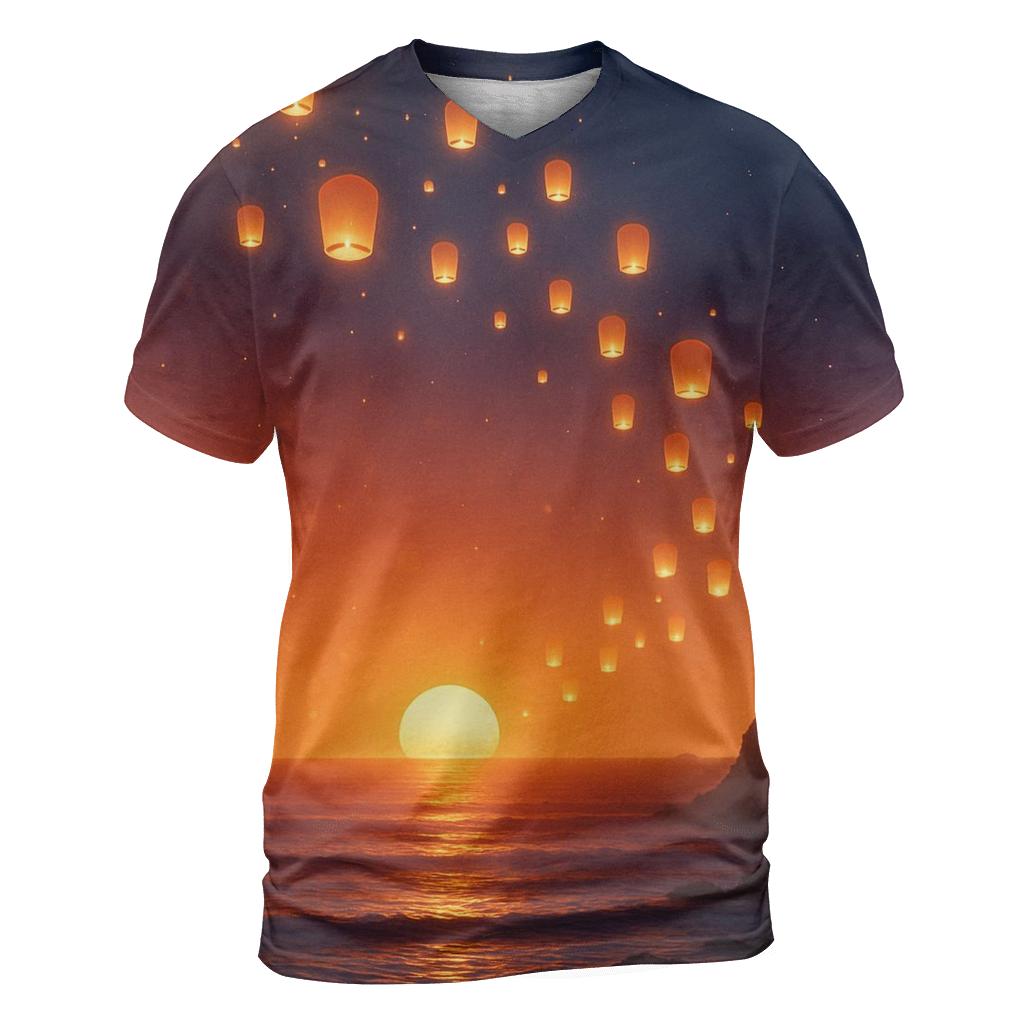 Saffron Sky Lantern Coast custom all-over print shirts