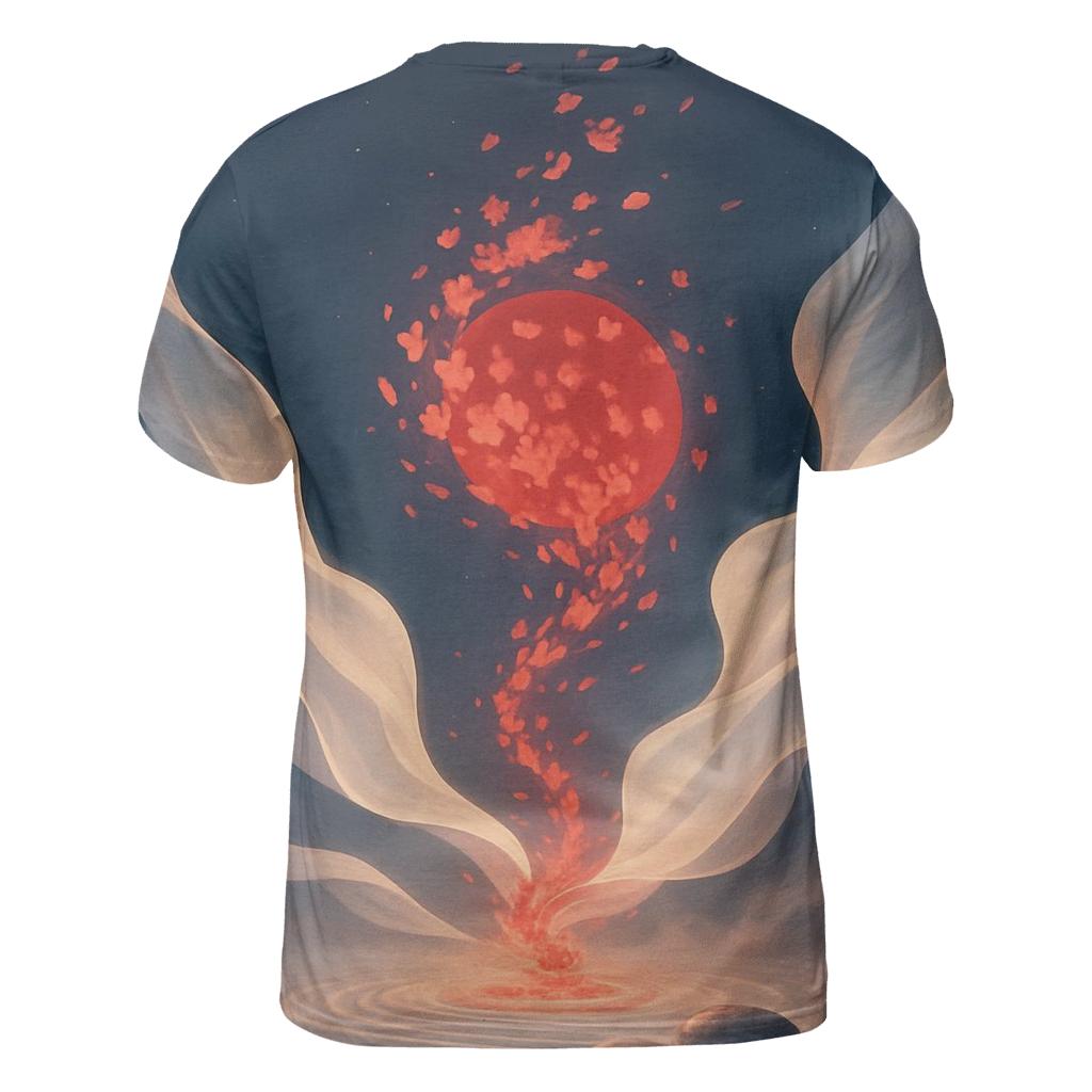 Sakura Orbit Flag Of Japan artistic all-over print tops