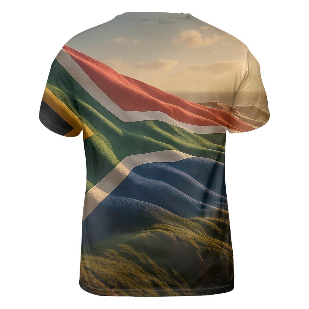 Cinematic Weave Flag Of South Africa vibrant all-over design tees