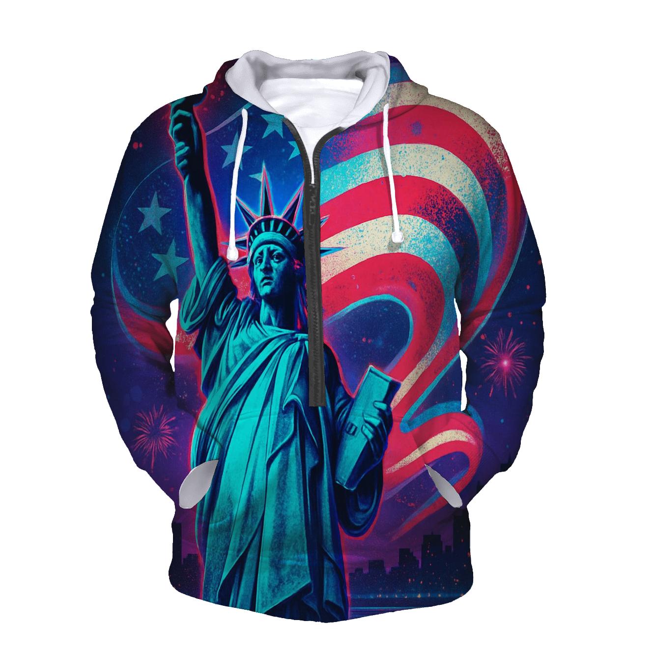 Neon Harbor Liberty Wave premium hoodies