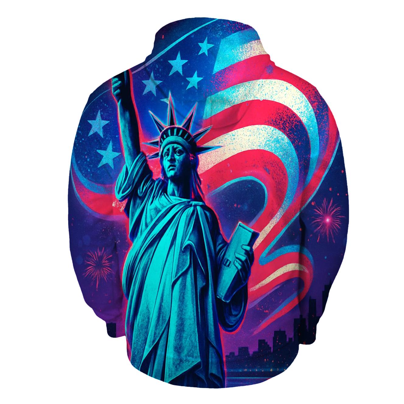 Neon Harbor Liberty Wave premium hoodies