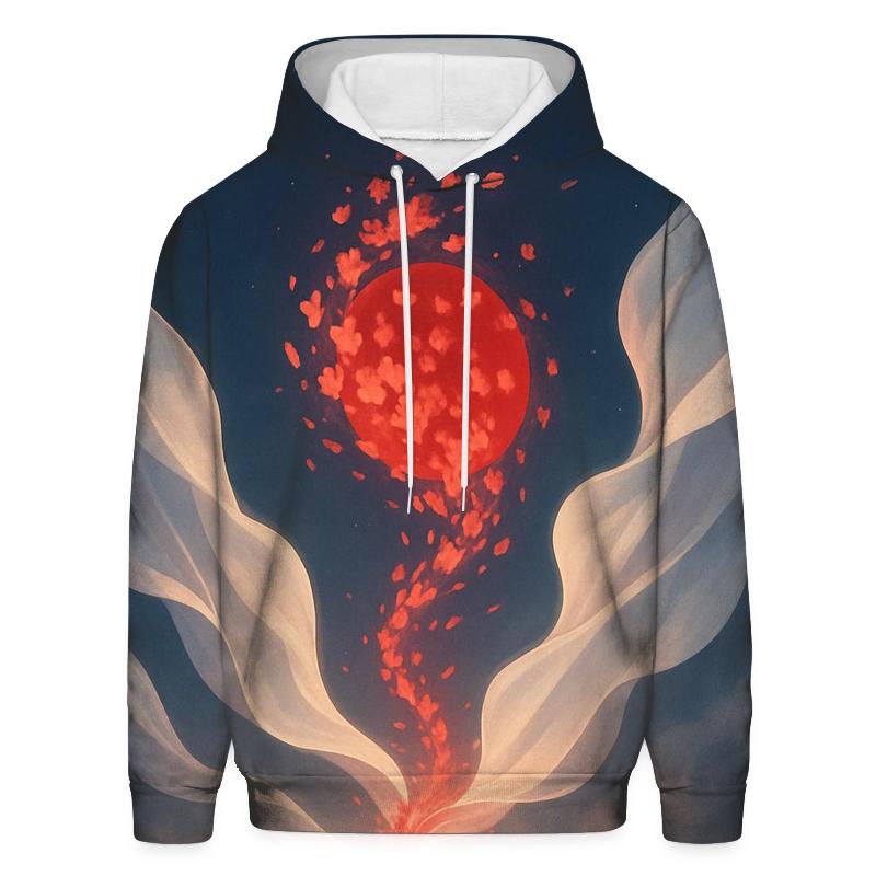 Sakura Orbit Flag Of Japan printed hoodies