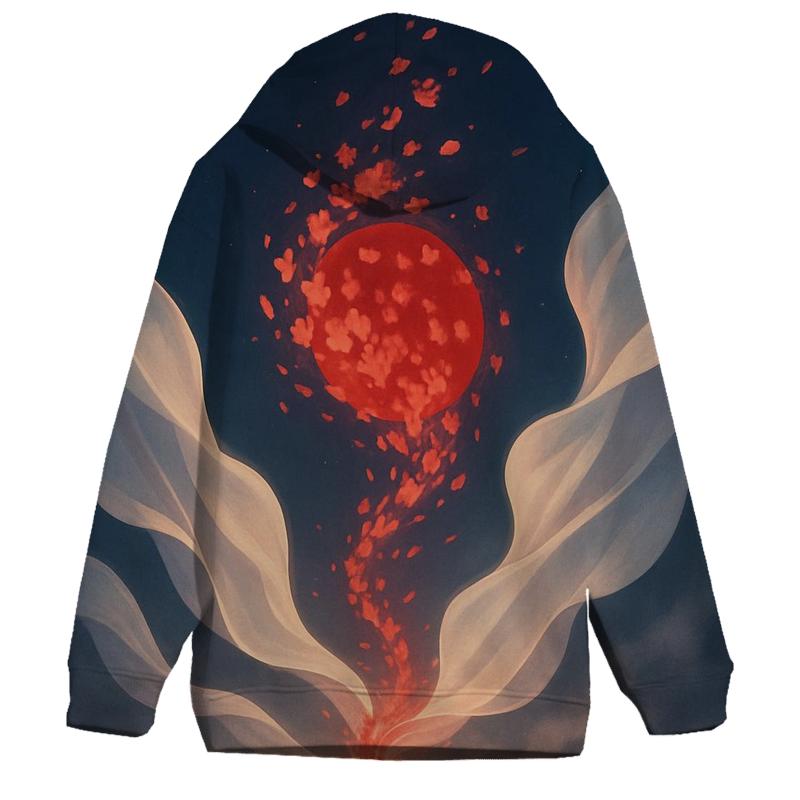 Sakura Orbit Flag Of Japan printed hoodies