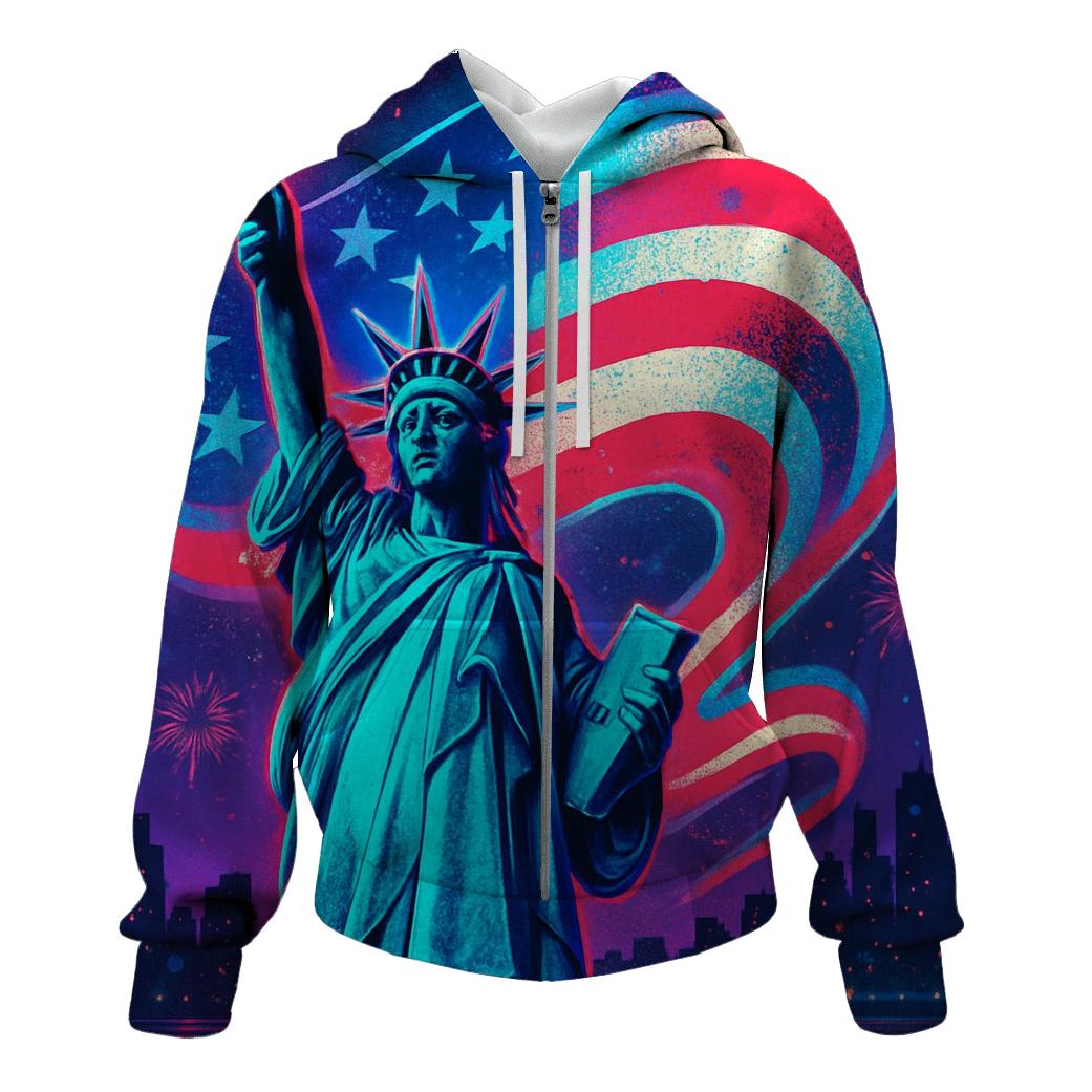 Neon Harbor Liberty Wave premium hoodies