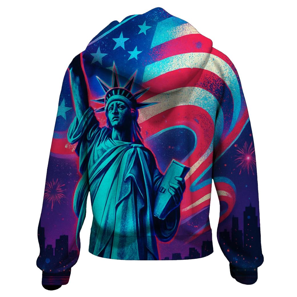 Neon Harbor Liberty Wave premium hoodies
