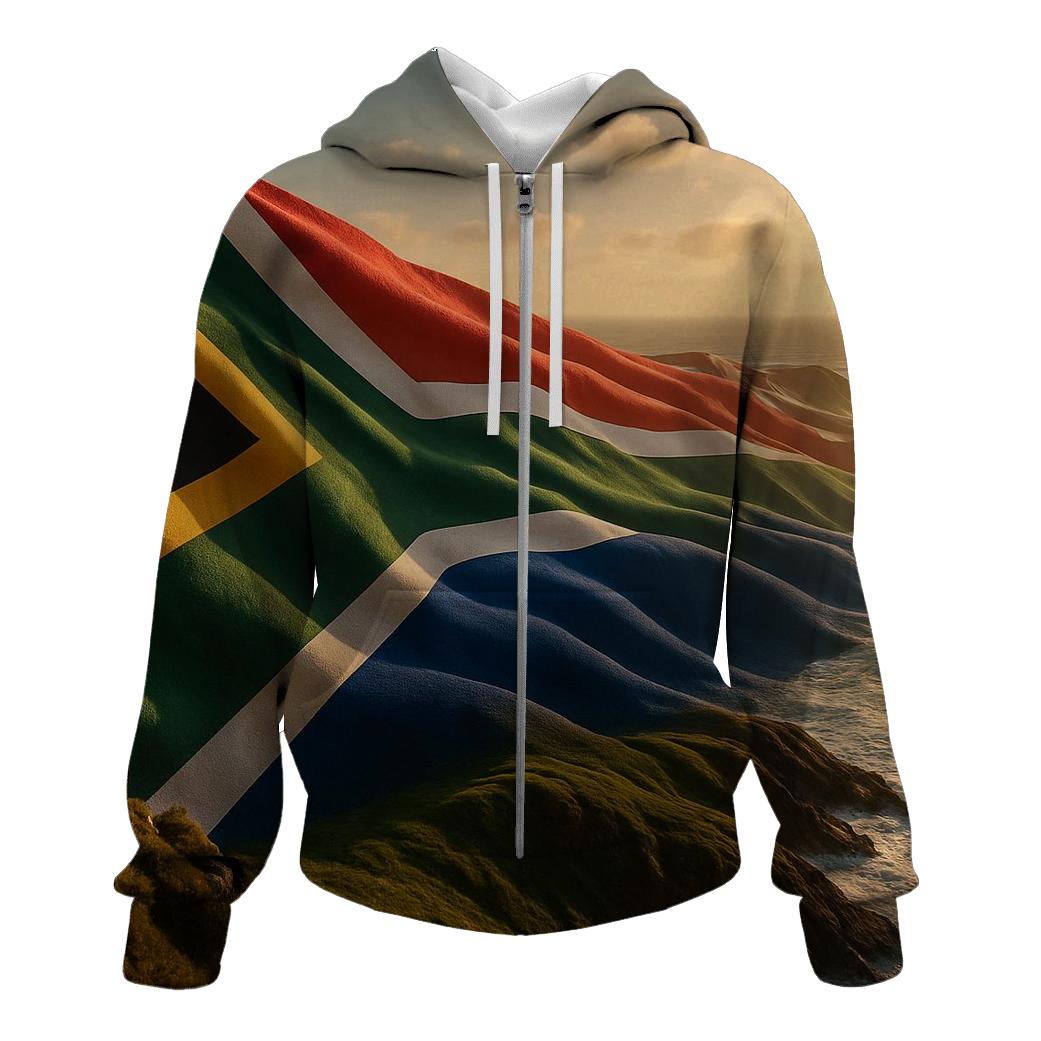 Cinematic Weave Flag Of South Africa graphic hoodies