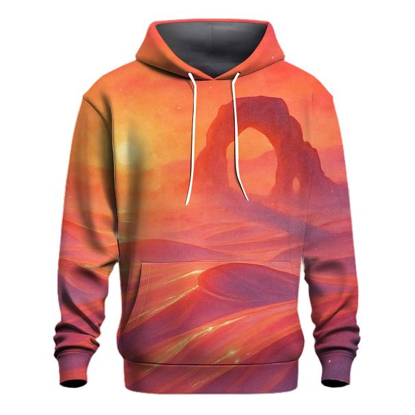 Glass Desert Mirage Sunset graphic hoodies