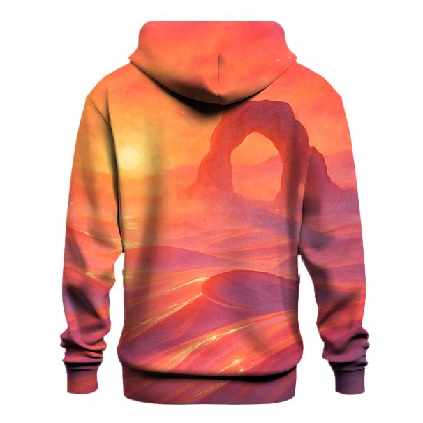 Glass Desert Mirage Sunset graphic hoodies