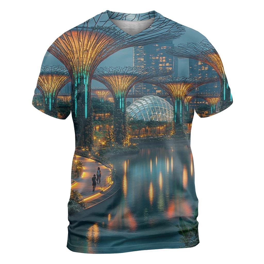 Gardens By The Bay Singapore vibrant all-over design tees