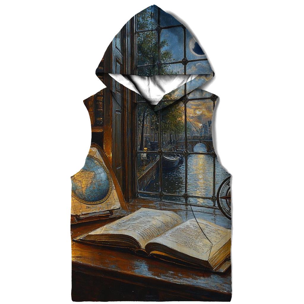 Johannes Vermeer Inspired Candlelit Library Under An Eclipse hoodie trends