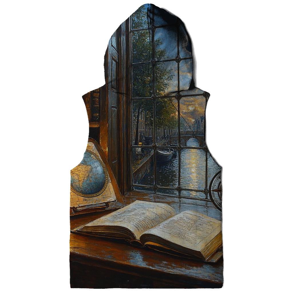 Johannes Vermeer Inspired Candlelit Library Under An Eclipse hoodie trends