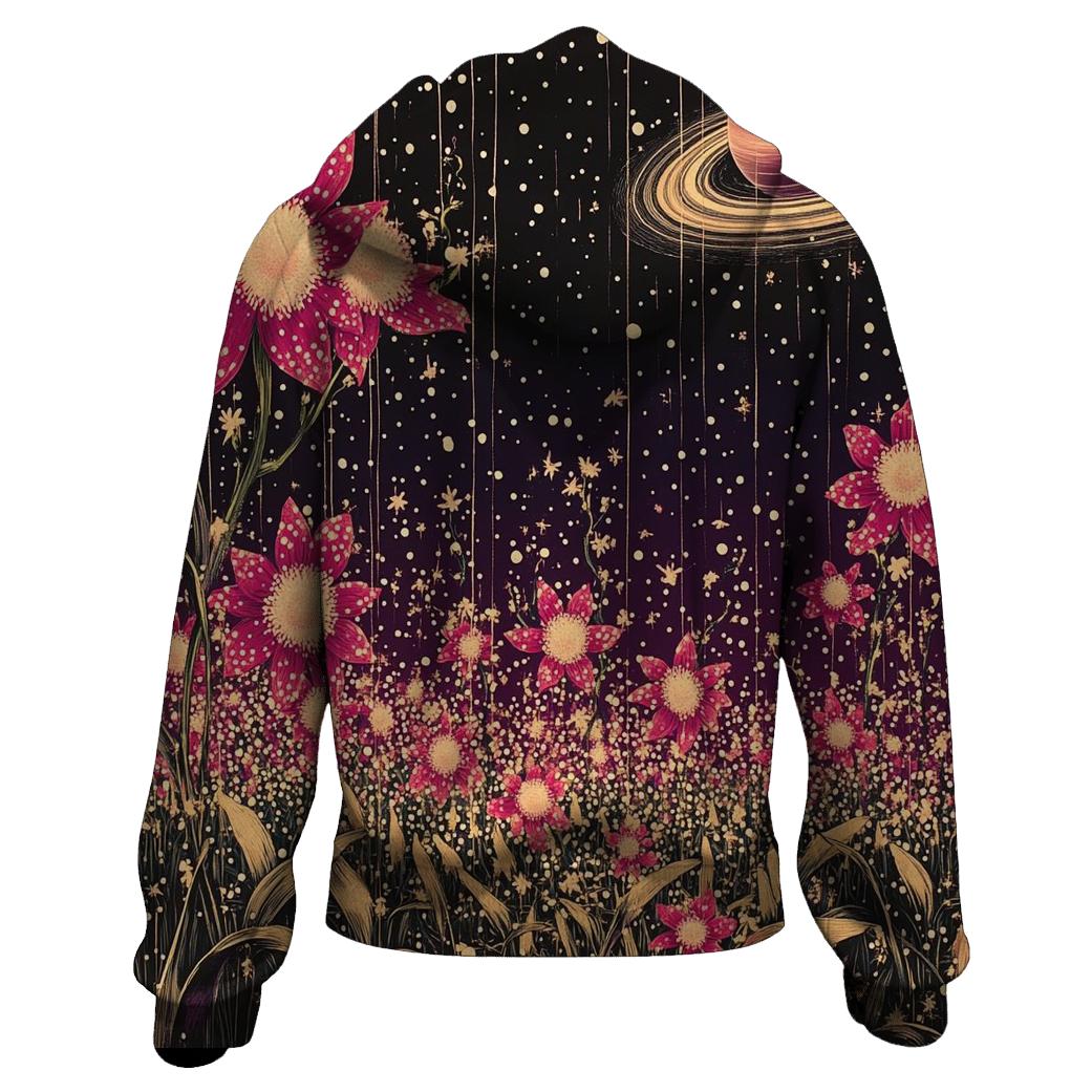 Yayoi Kusama Inspired Polka Dot Orchid Nebula Garden hoodie trends