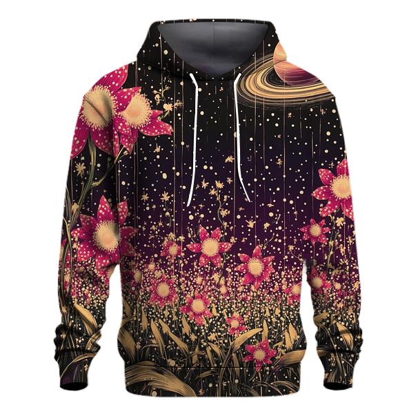 Yayoi Kusama Inspired Polka Dot Orchid Nebula Garden printed hoodies