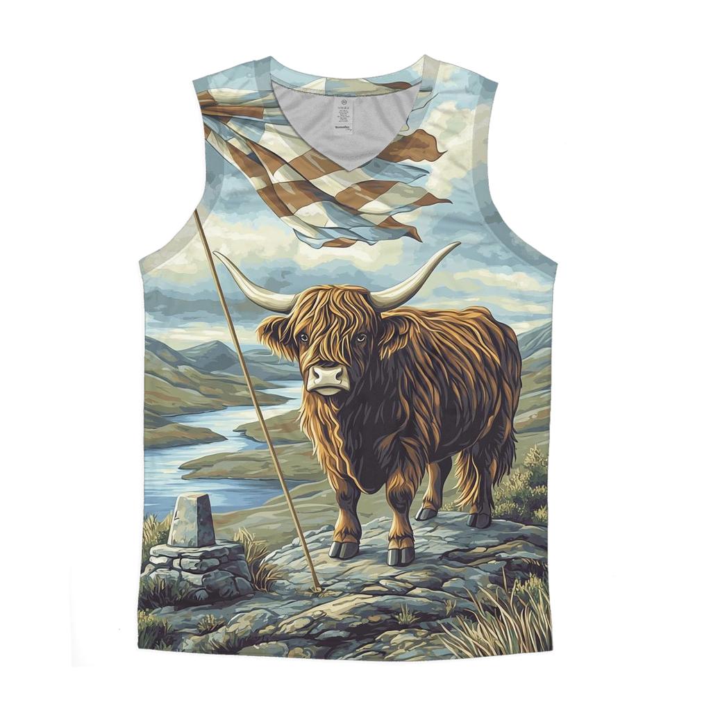 Highland Cow Hilltop Weather Watch stylish racerback tanks