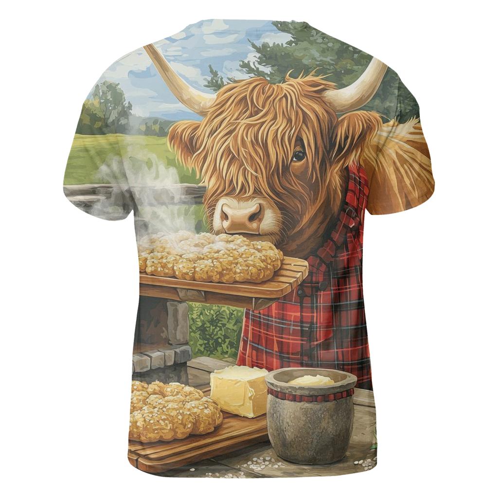 Highland Cow Bread Oven Baker designer pattern shirts