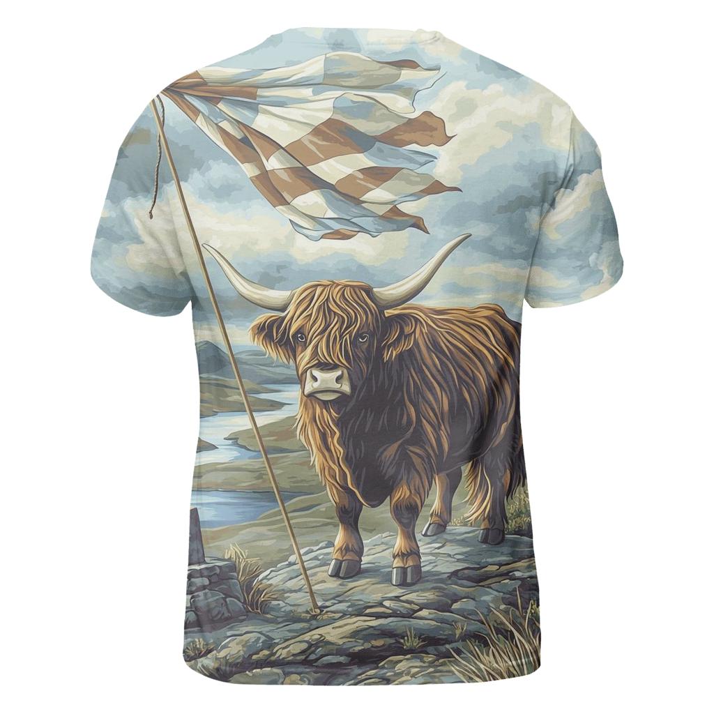 Highland Cow Hilltop Weather Watch personalized full print shirts