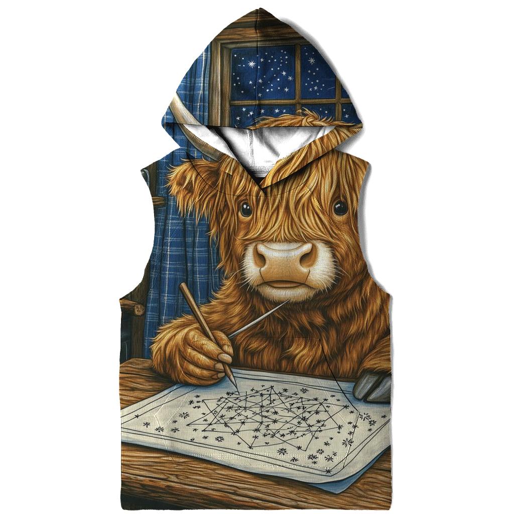 Highland Cow Star Atlas Cartographer pullover hoodies