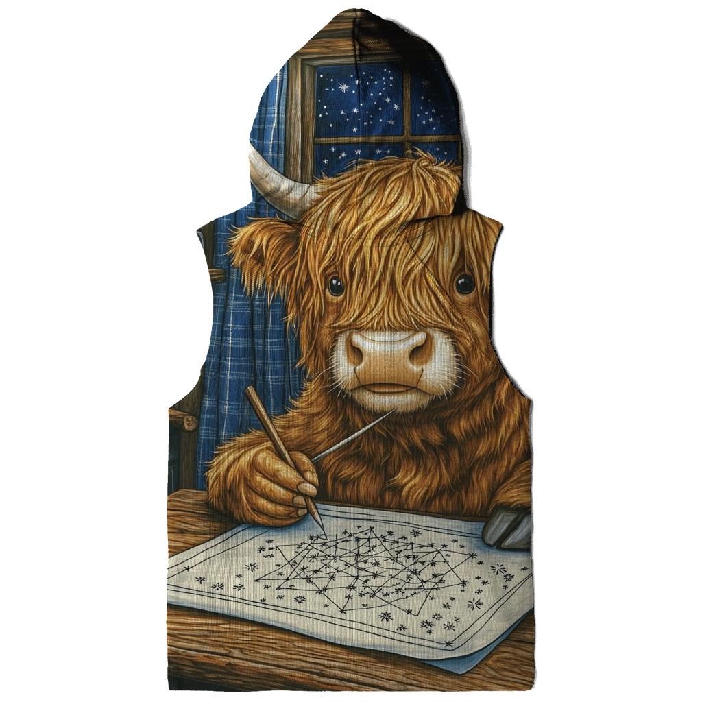 Highland Cow Star Atlas Cartographer pullover hoodies