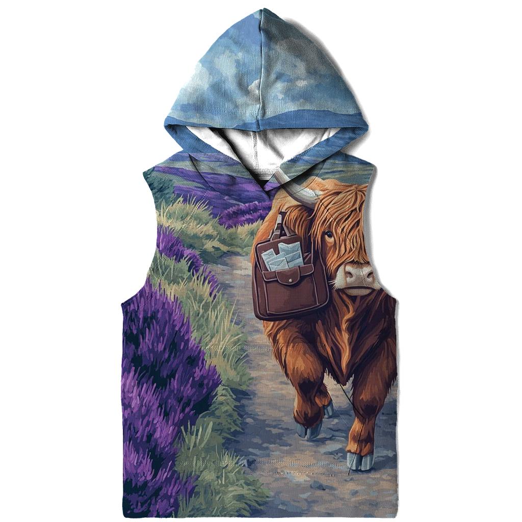 Moorland Mail Run Highland Cow hoodies fashion