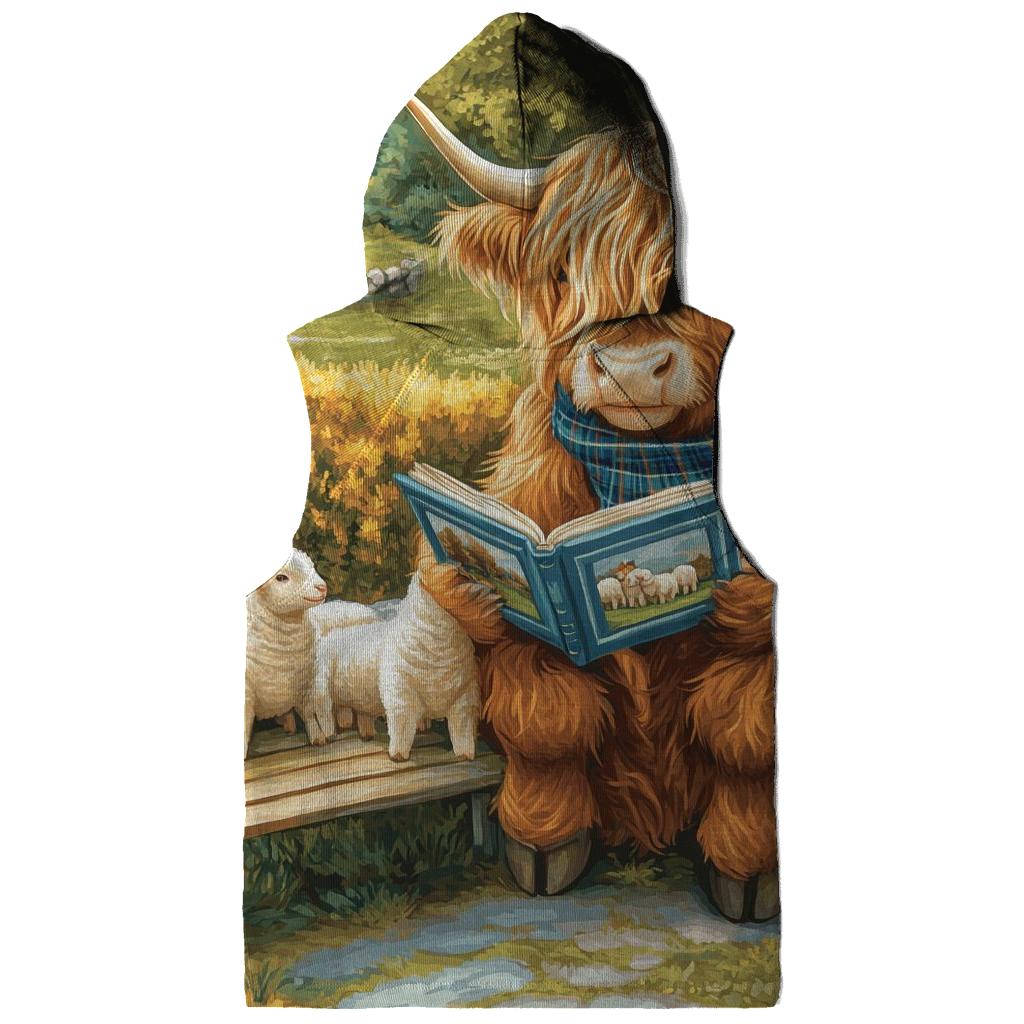 Highland Cow Schoolyard Storytime hoodie designs