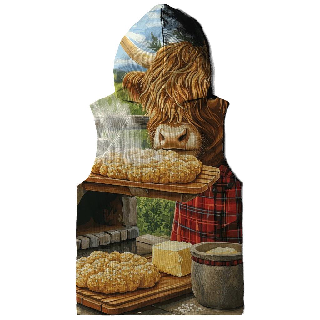 Highland Cow Bread Oven Baker lightweight hoodies