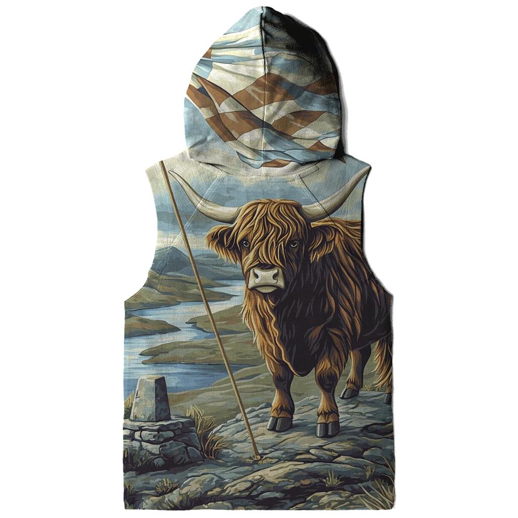 Highland Cow Hilltop Weather Watch zip-up hoodies