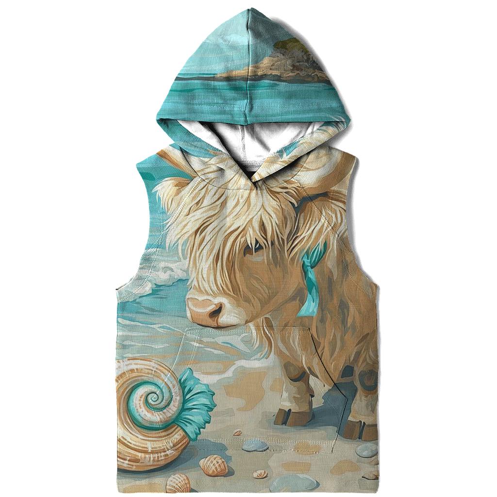 Highland Cow Seaside Shell Collector hoodie styles