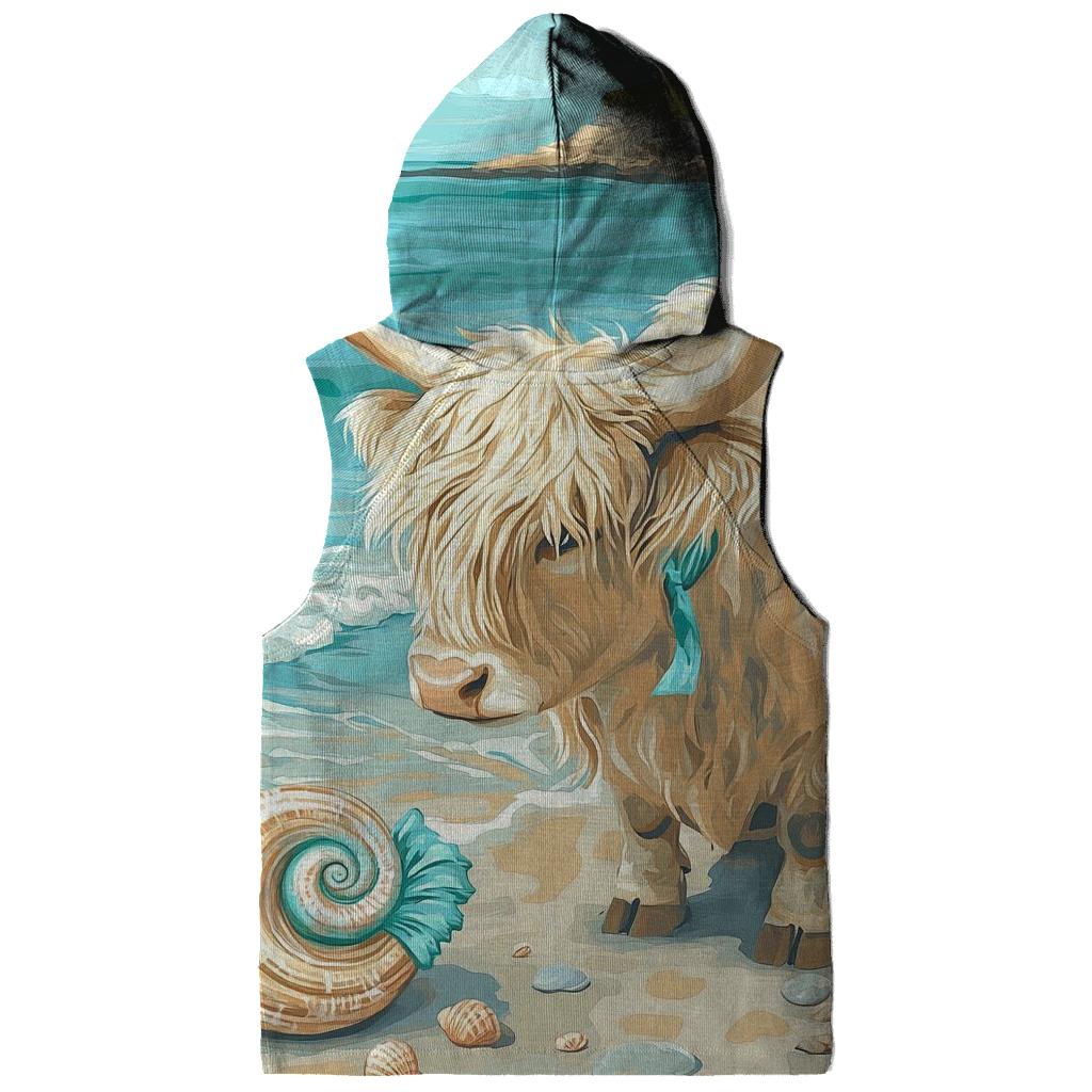 Highland Cow Seaside Shell Collector hoodie styles