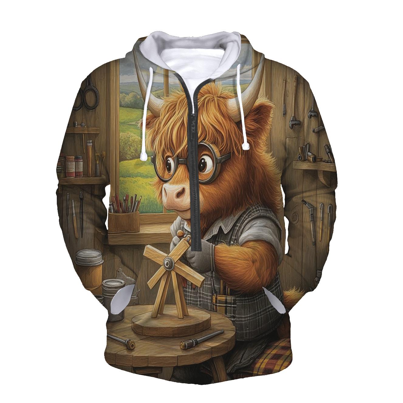 Highland Cow Workshop Tool Shed Inventor hoodie styles