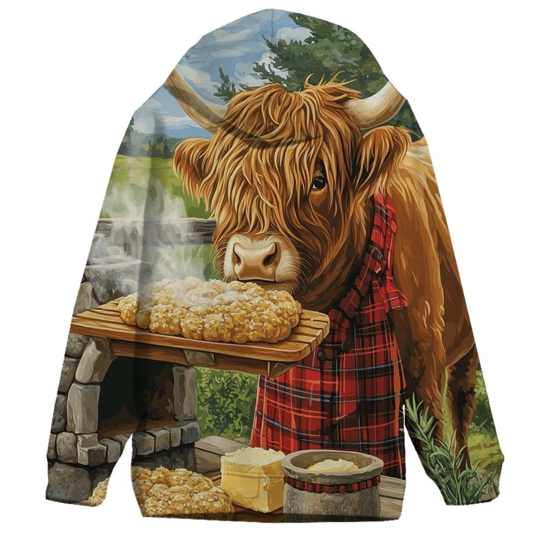 Highland Cow Bread Oven Baker heavyweight hoodies