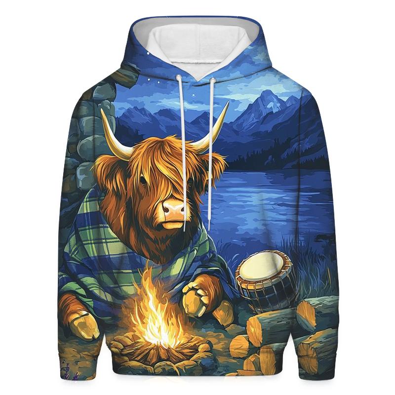 Highland Cow Mountain Bothy Music Night custom hoodies