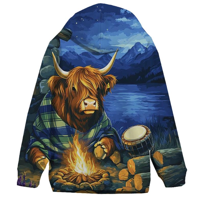 Highland Cow Mountain Bothy Music Night custom hoodies