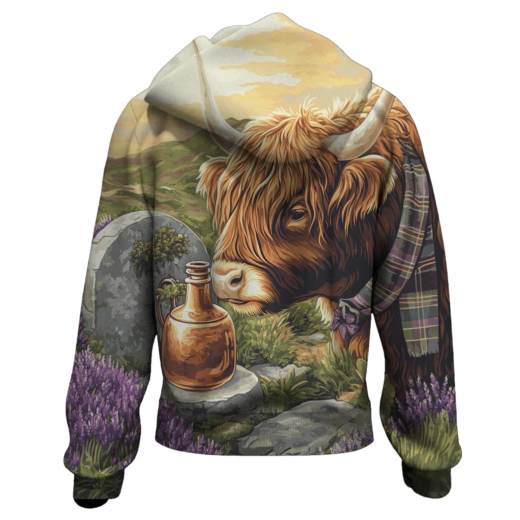 Highland Cow Herbalist At Heather Still pullover hoodies