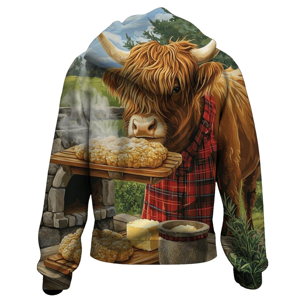 Highland Cow Bread Oven Baker heavyweight hoodies