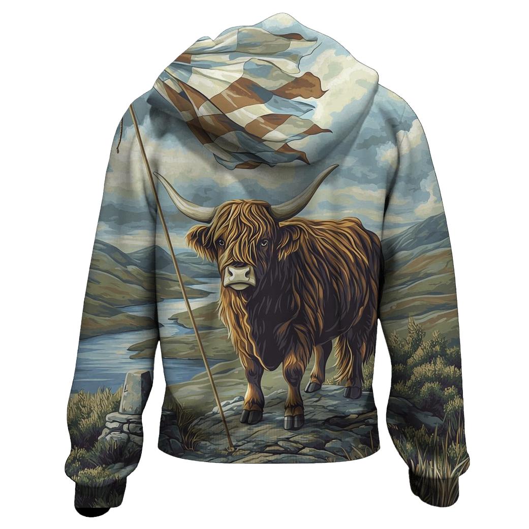 Highland Cow Hilltop Weather Watch hoodie styles