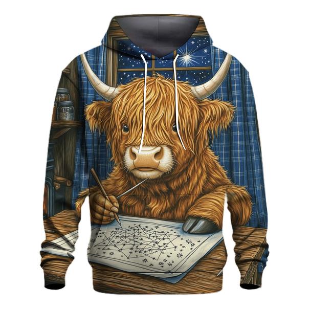 Highland Cow Star Atlas Cartographer premium hoodies
