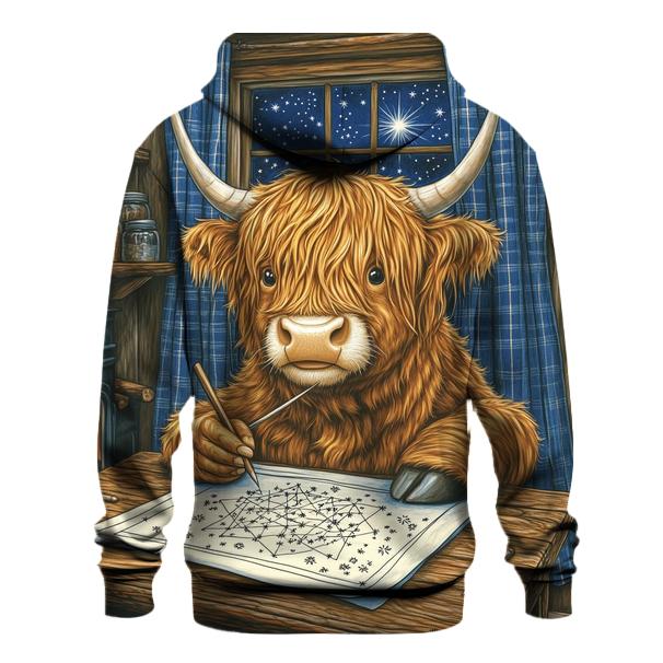 Highland Cow Star Atlas Cartographer premium hoodies