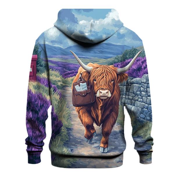 Moorland Mail Run Highland Cow heavyweight hoodies