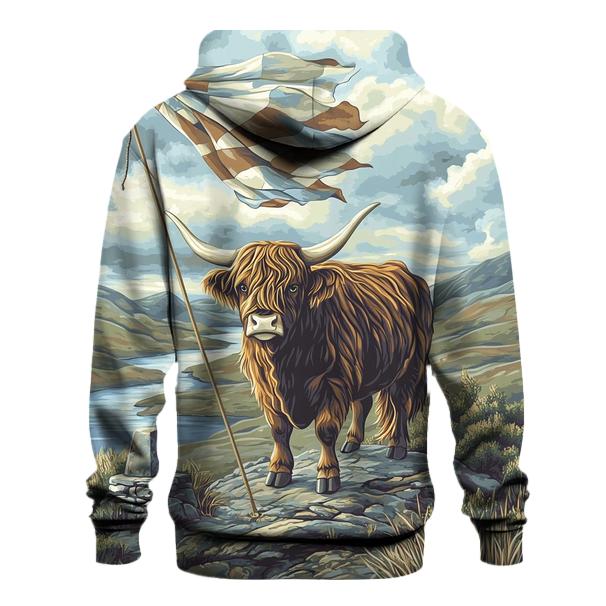 Highland Cow Hilltop Weather Watch zip-up hoodies