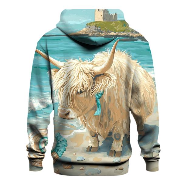 Highland Cow Seaside Shell Collector hoodies fashion